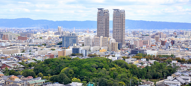 堺市の区役所からの風景